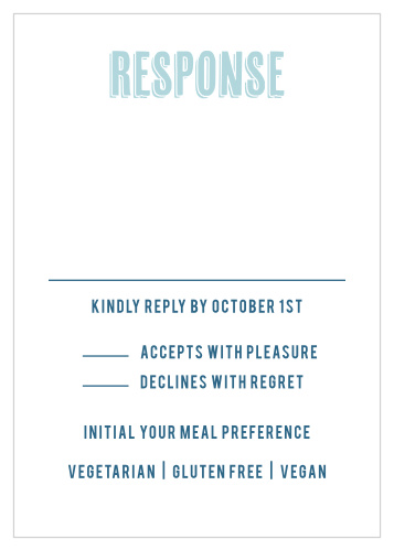 Plan for every guest with our beautifully simple Dream Big Response Cards.