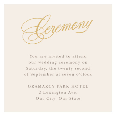 The Ribbon and Scrolls ceremony cards have that special touch that will set them apart from the rest.