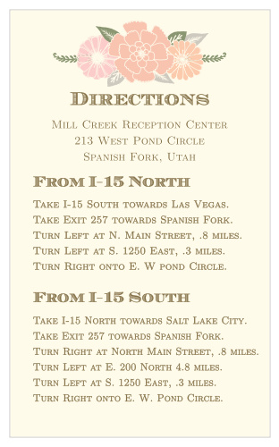 Our Blooming Antlers direction cards match perfectly with the simple, rustic look of the Blooming Antlers themed items.