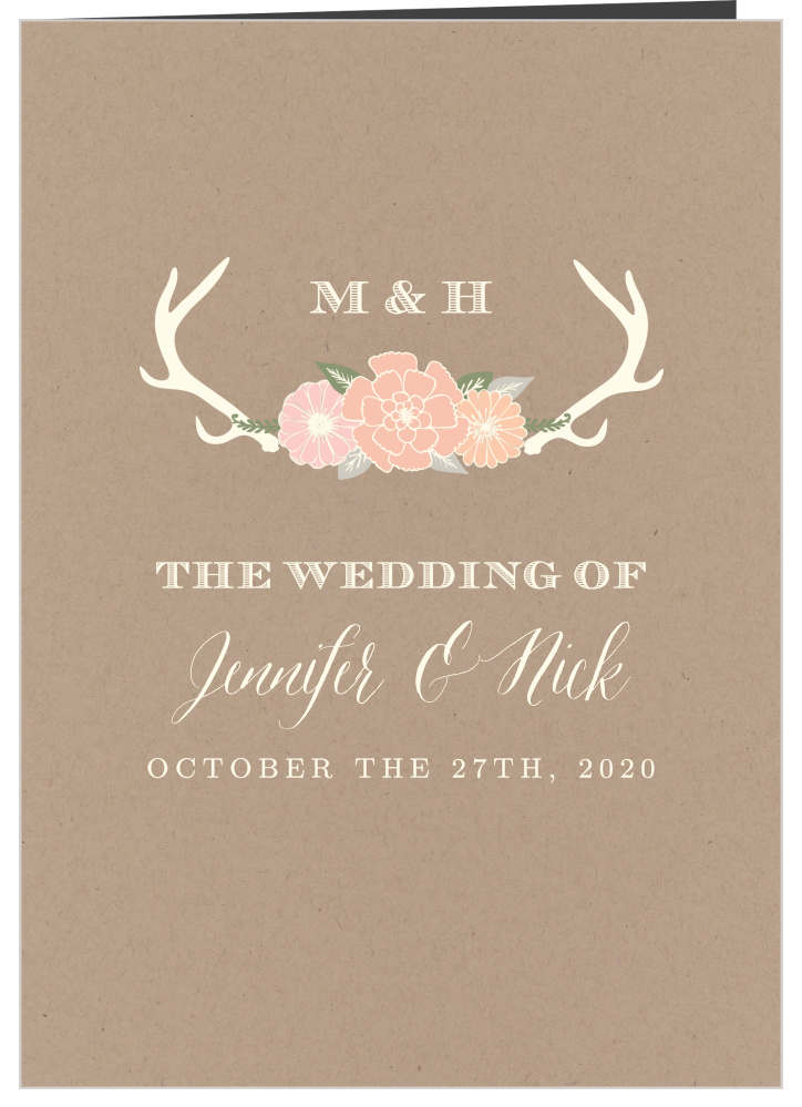 Blooming Antlers Wedding Programs