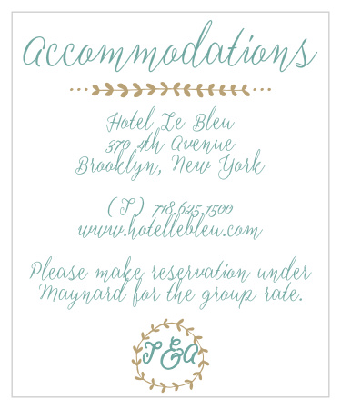 The Back to Nature accommodation cards keep the same fun and free look and feel as the rest of the Back to Nature wedding invitation set. 
