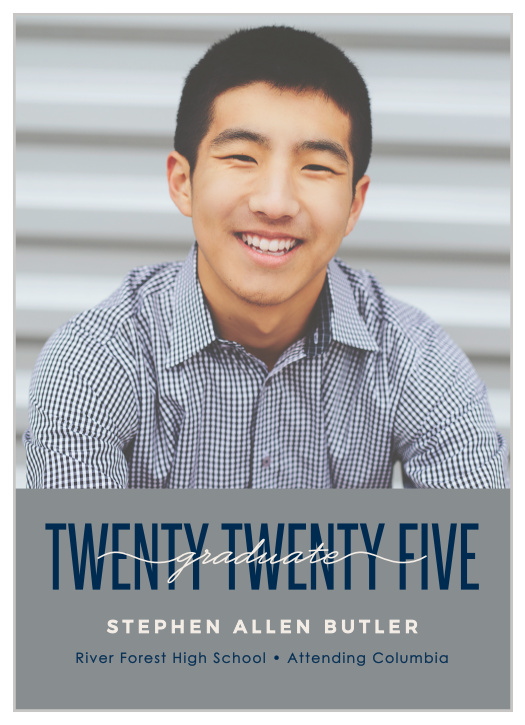 The Modern Grad Graduation announcement card is a strikingly simple way to show off your style. 