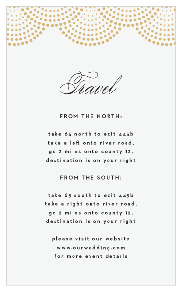 Our Dotted Devotion Direction Cards guide family and friends to your wedding venue with ease.