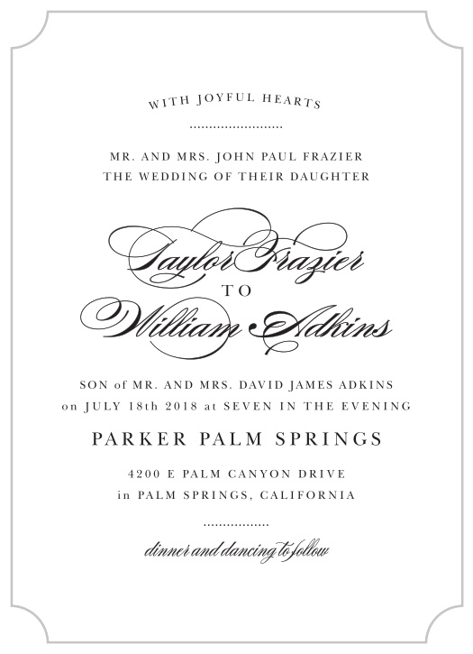 Timeless charm and graceful typography make the Elegant Vintage Wedding Invitations beautiful announcements with old world appeal.