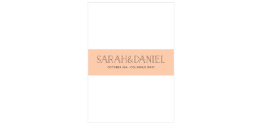 The Type frame Belly Band uses a unique font to make your invitation suite perfect for your big day!