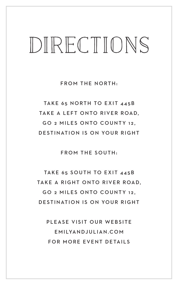 Type Frame Direction Cards