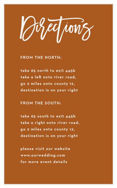 Our Tea Photo Collage Direction Cards guide family and friends to your wedding venue with ease.