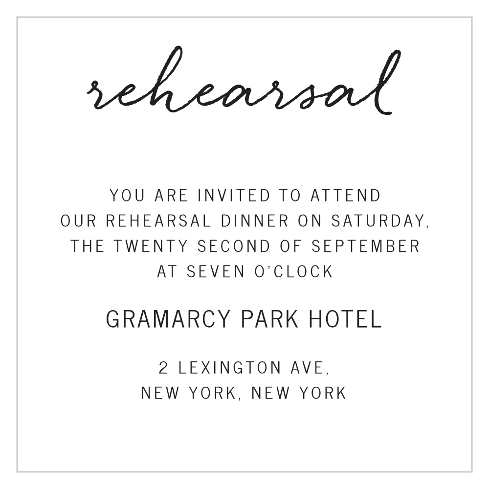 Brush Script Ceremony Cards