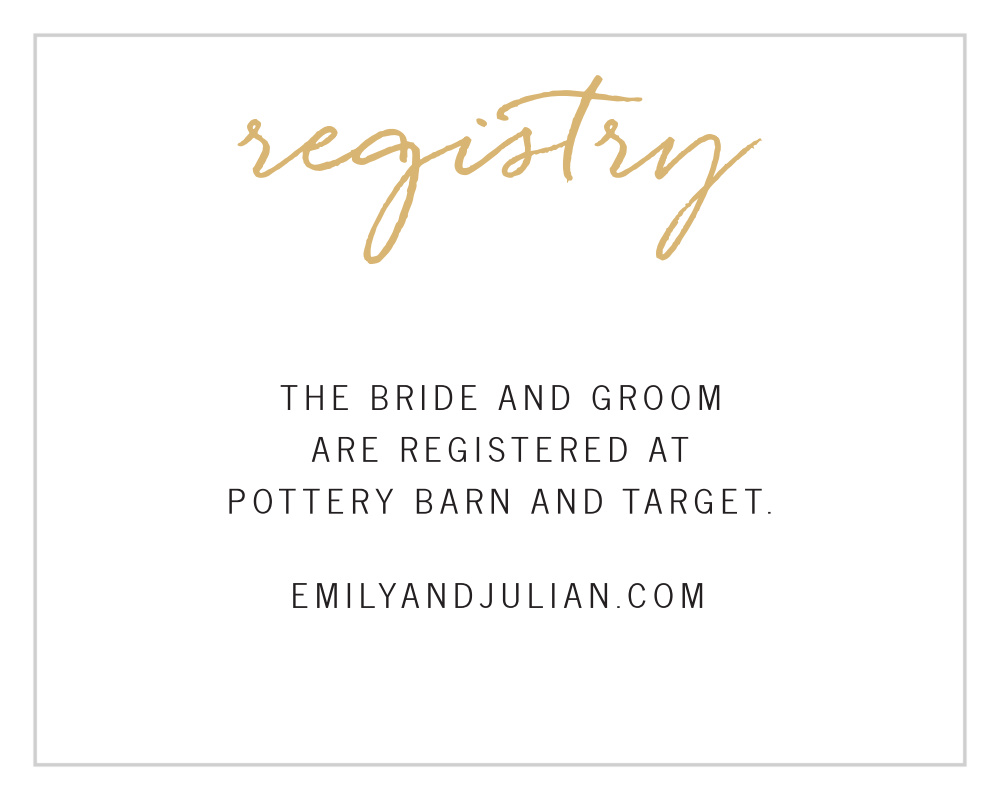 Brush Script Registry Cards