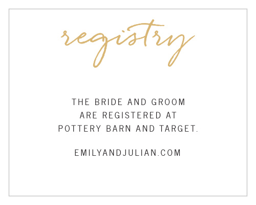 Brush Script Registry Cards