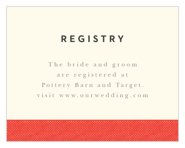 The Charming Mustache Registry cards will go with the rest of the wedding suite or with any other theme.