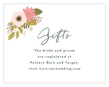 Our Retro Ribbon Registry Cards will let your guests know where to find a gift you'll love.