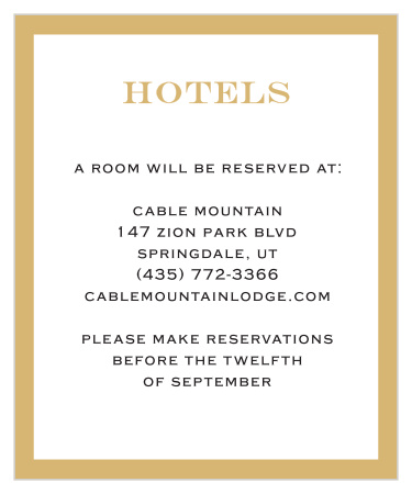 Give your guests the information they need to make their trip perfect. From travel information to sight seeing tips, you can add all of your details to this card! It’s customizable and can be personalized to match your theme by changing the font, text and color!