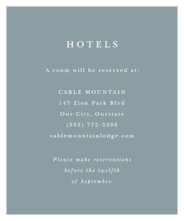 Suggest the best local hotel to out-of-town family and friends with our Elegant Photo Collage Accommodation Cards.