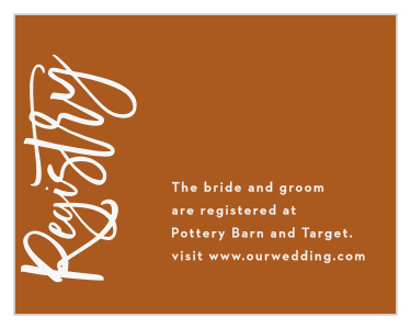 Let family and friends know where you would like your wedding gifts from with our Tea Photo Collage Registry Cards.