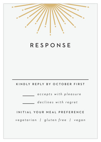 Easily pull together your final guest list by including our Ornamental Badge Response Cards with your wedding suite!