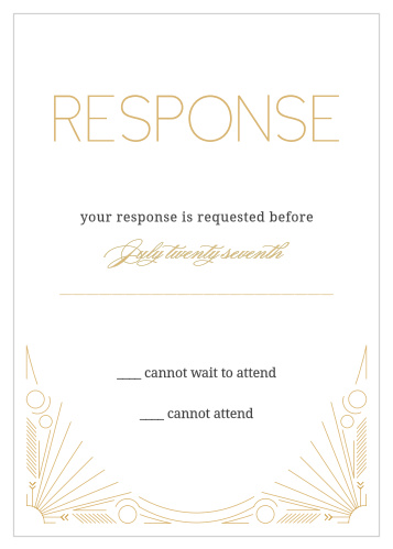 One size fits all response card.