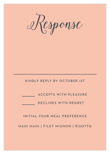 Make your guests delighted to deliver their response to you with the Illustrated Corner Wreath Foil Response Cards.