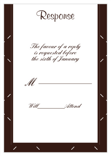 One size fits all response card.