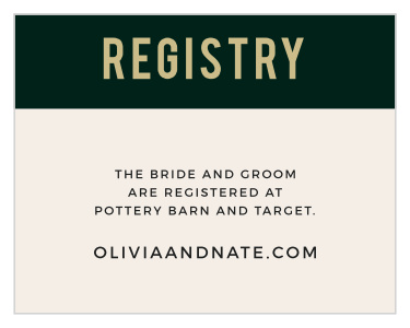 As is tradition, your guests will get you a gift on your wedding day. Help them to avoid confusion with the Photo Romance Foil Registry Cards.