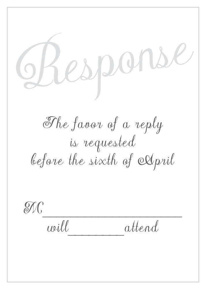 Plain Elegance Foil Response Cards