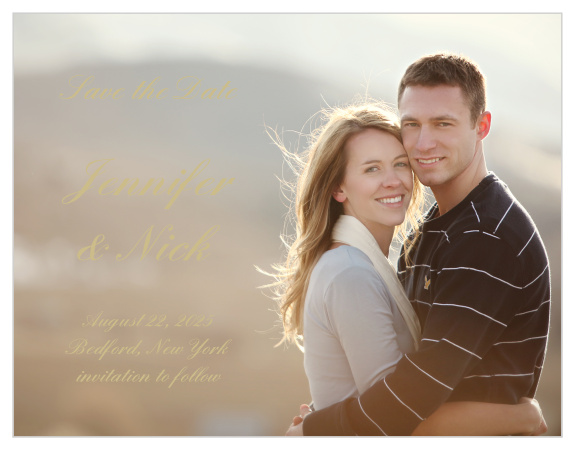 Tell your guests about your big day with the Simple Luxury Foil Save-the-Date Magnets. The magnet is the perfect for them to remember your big day.