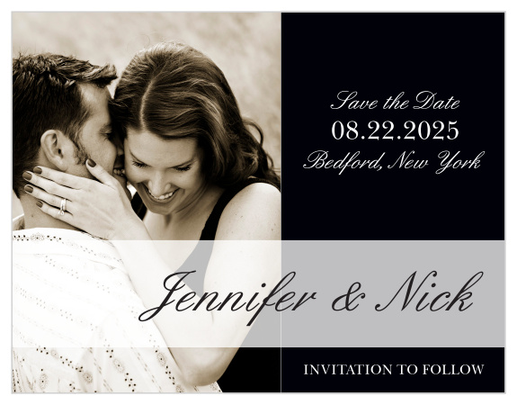Let your love shine through to all your guests with the beautiful The Forever Chic photo save-the-date card. Keep things simple with this beautiful modern design that makes your photo the focal point of your announcement.