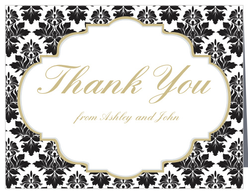 The bold design of The Victorian Frame thank you card is a modern, yet sophisticated way to thank your friends and family for their generosity. Add a pop of foil in Gold or Silver to add a simple yet elegant look.