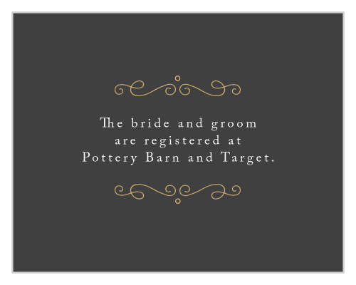 Stylized Sunbursts Foil Registry Cards add foil to make your cards pop! The registry card is the perfect way to inform your guests of your registries! Change the text, font and color to match your theme!