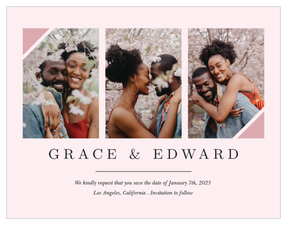 Our Photo Perfection Save the Date is the perfect card to show off a photo of the newly engaged couple.