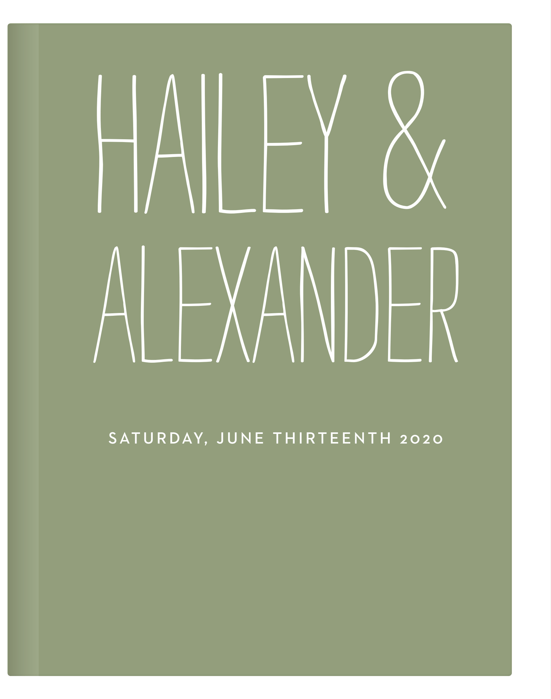 Rustic Type Guest Book