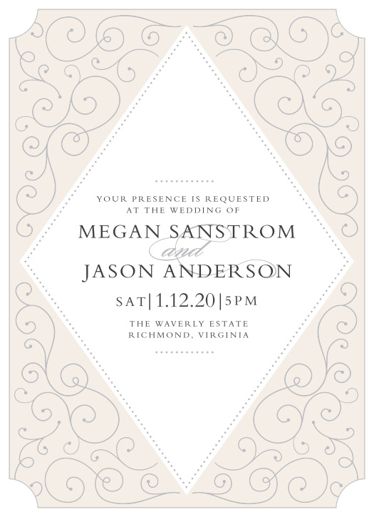 If you love the elegant class of flourishes and swirls then the Swirl Frame Invitations are perfect for you.