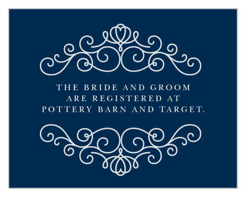 The Royal Scrolls Registry Cards are a beautiful and elegant way to direct your guests to your wedding registry.