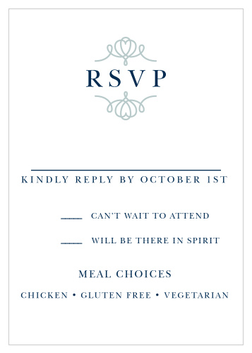 Make your guests feel like royalty with the Royal Scrolls Response Cards!