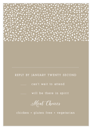 The Confetti Dots Response Cards have the perfect amount of glitz and class.