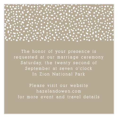 The Confetti Dots Ceremony Cards are the perfect way to give your guests all details for your big day.