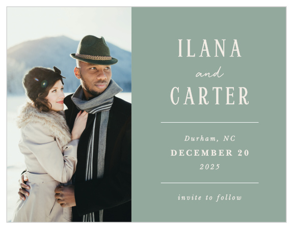 Announce your big day in style with our Picturesque Tea Save the Date Card.