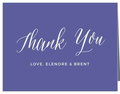 Rustic Script Wedding Thank You Cards