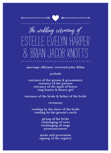 Use the Playful Poster Wedding Programs to organize your wedding ceremony.