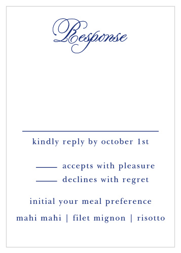Create your dream wedding stationery with the Preppy Stripe Response Cards.