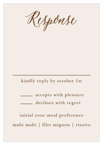 The Drawn Together Response Cards are a chic and simple way to collect wedding response.