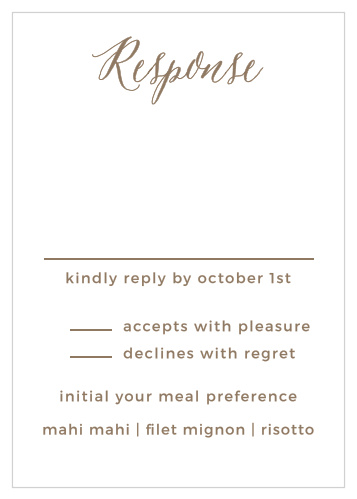 he Rustic Lace Response Cards are an elegant way to collect RSVPs. 