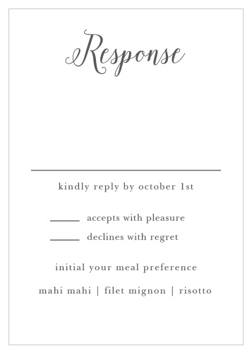 The Budding Blooms Response Cards are a smart way to collect RSVPs.