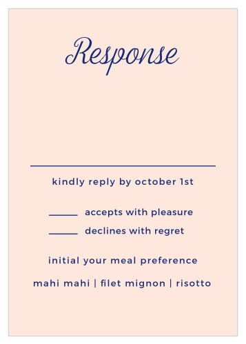 Make collecting RSVPs stylish with the Diamond Monogram Response Cards.