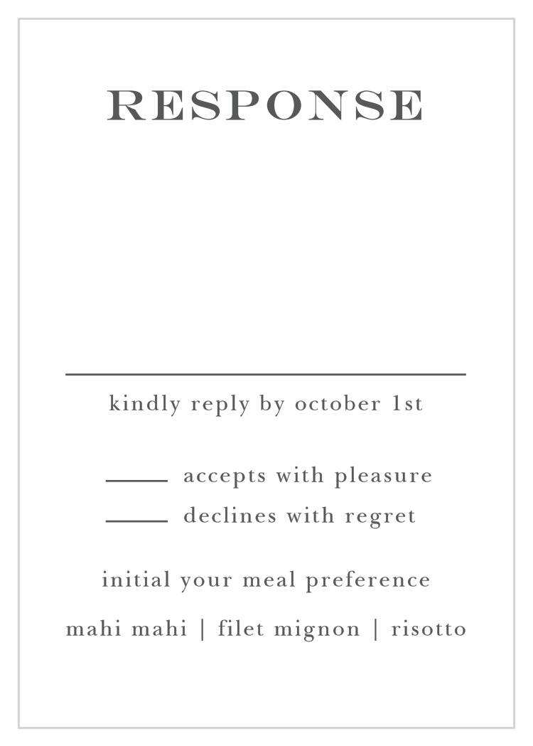 Elegant Script Response Cards
