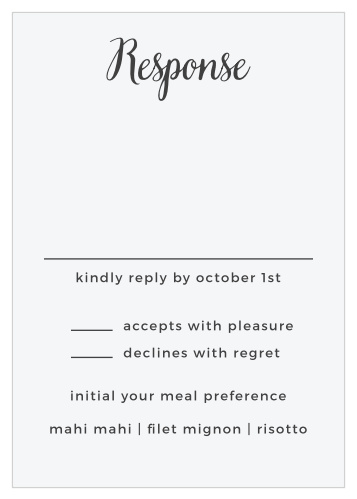 Create the perfect RSVPs to go with your wedding stationery using the Garden Party Response Cards. 