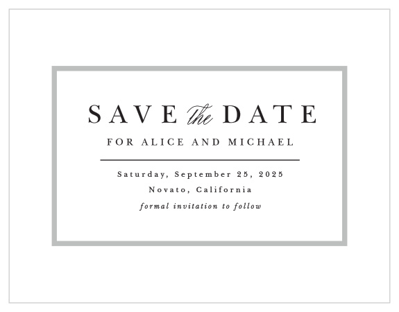 Make an elegant impression with our Monogram Square Save the Date Cards.
