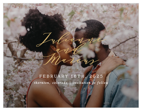 Family and friends are sure to mark their calendars for your big day when they see the look of our Pure Simple Lines Save the Date Cards.