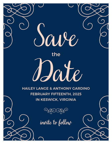 Announce your wedding with the romance of the Modern Love Save-the-Date Magnets from the Crafty Pie Collection at Basic Invite.