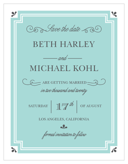 Delight guests with the Parisian Chic Save-the-Date Magnets from the Crafty Pie Collection at Basic Invite.